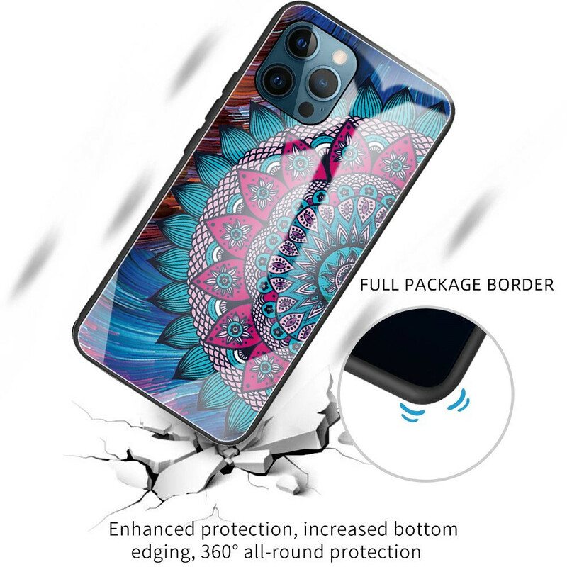 Kuori iPhone 13 Pro Mandala Karkaistu Lasi