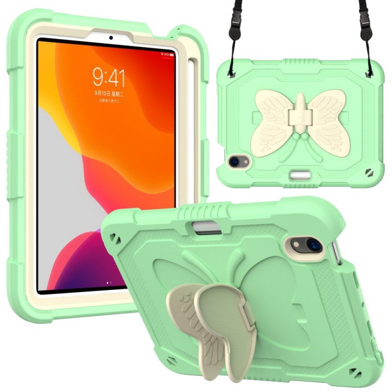 Kuori iPad Mini 6 (2021) Ultra Resistant Ja Butterfly Olkahihna