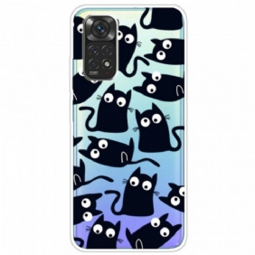 Case Xiaomi Redmi Note 11 Pro / 11 Pro 5G Useita Mustia Kissoja