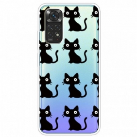 Case Xiaomi Redmi Note 11 Pro / 11 Pro 5G Useita Mustia Kissoja