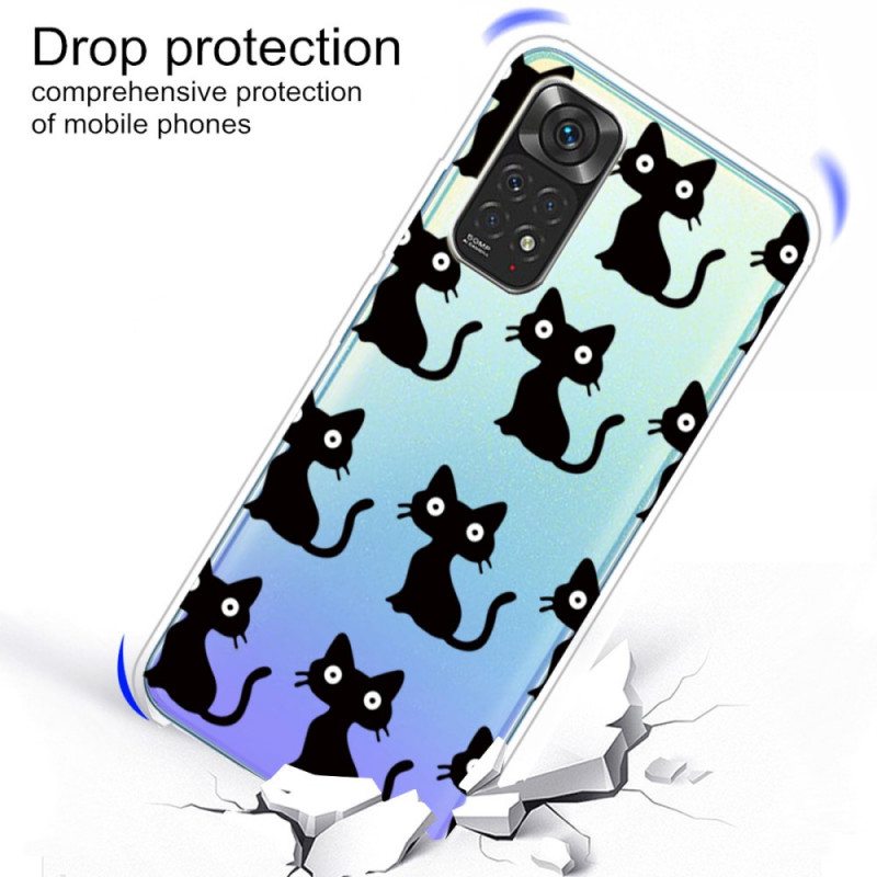 Case Xiaomi Redmi Note 11 Pro / 11 Pro 5G Useita Mustia Kissoja