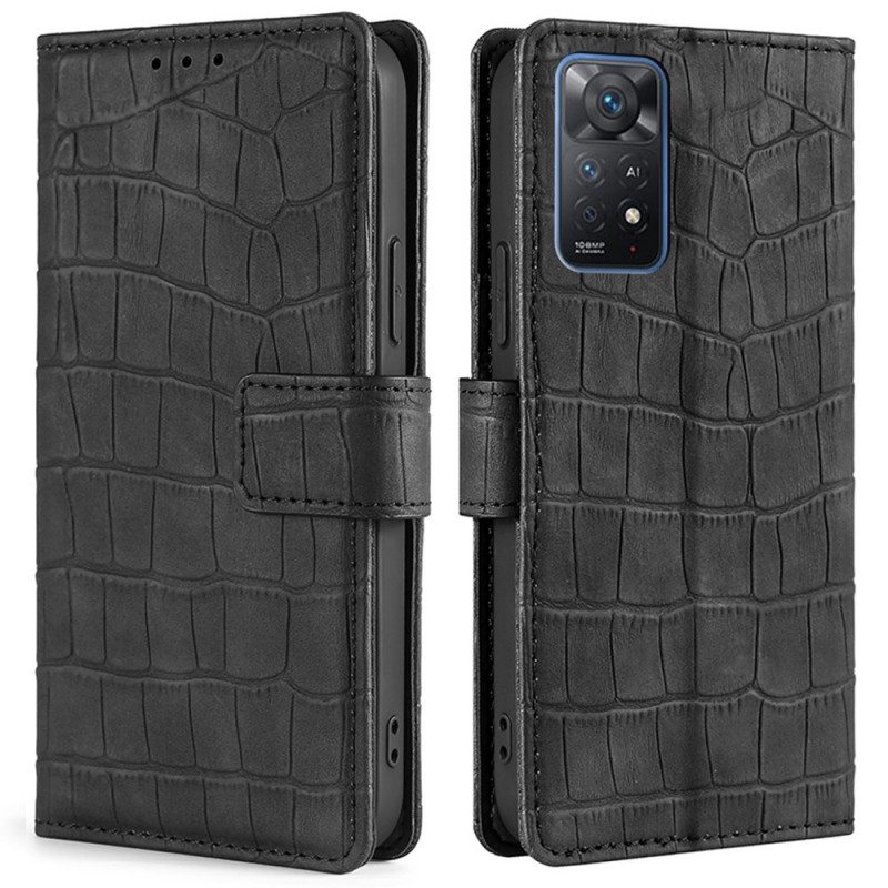 Flip Case Xiaomi Redmi Note 11 Pro / 11 Pro 5G Ihokosketuskrokotiili