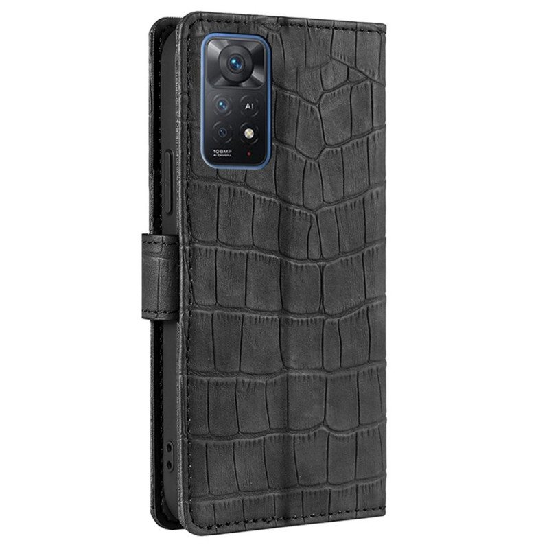 Flip Case Xiaomi Redmi Note 11 Pro / 11 Pro 5G Ihokosketuskrokotiili