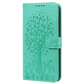 Flip Case Xiaomi Redmi Note 11 Pro / 11 Pro 5G Puu Ja Hirvi