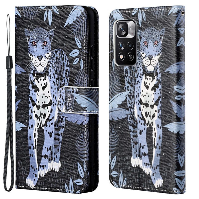 Kotelot Xiaomi Redmi Note 11 Pro / 11 Pro 5G Suojaketju Kuori Strappy Leopard