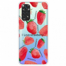 Kuori Xiaomi Redmi Note 11 Pro / 11 Pro 5G Mansikat / I Love Strawberry