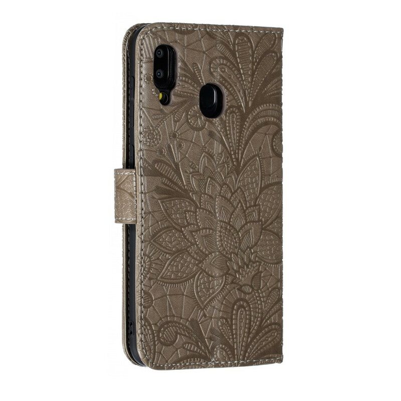 Kotelot Samsung Galaxy A30 Suojaketju Kuori Hihna Tribal Flowers