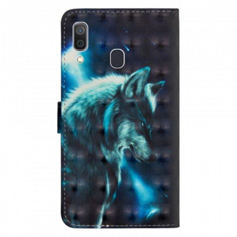 Nahkakotelo Samsung Galaxy A30 Majestic Wolf