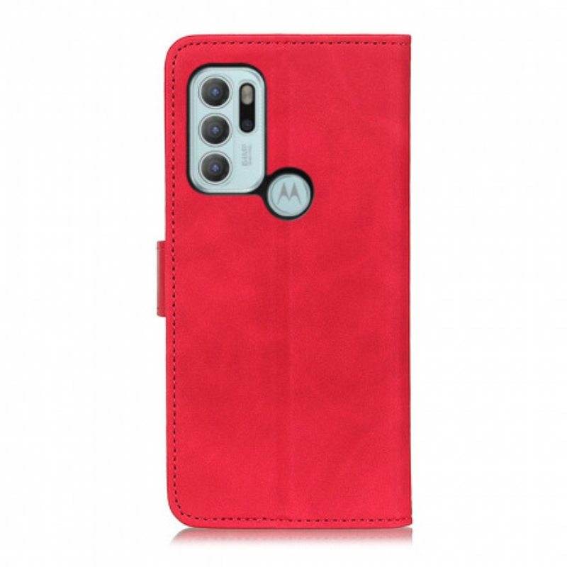 Flip Case Moto G60S Khazneh Vintage Nahkaefekti