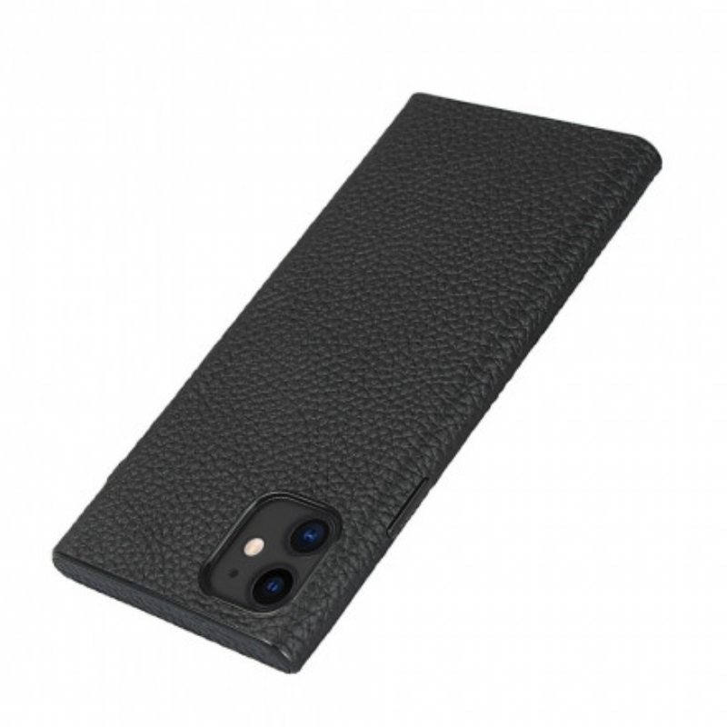 Case iPhone 11 Aitoa Litsi-nahkaa Hihnalla