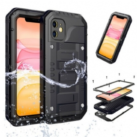 Case iPhone 11 Vedenpitävä Karkaistu Lasi Ja Metalli