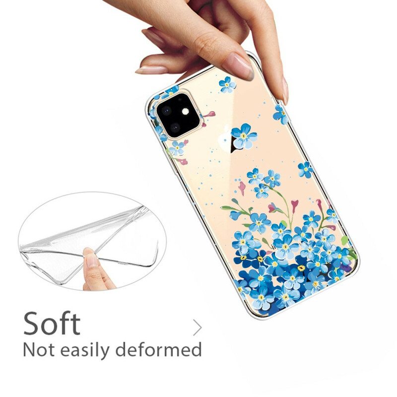 Kuori iPhone 11 Kimppu Sinisiä Kukkia