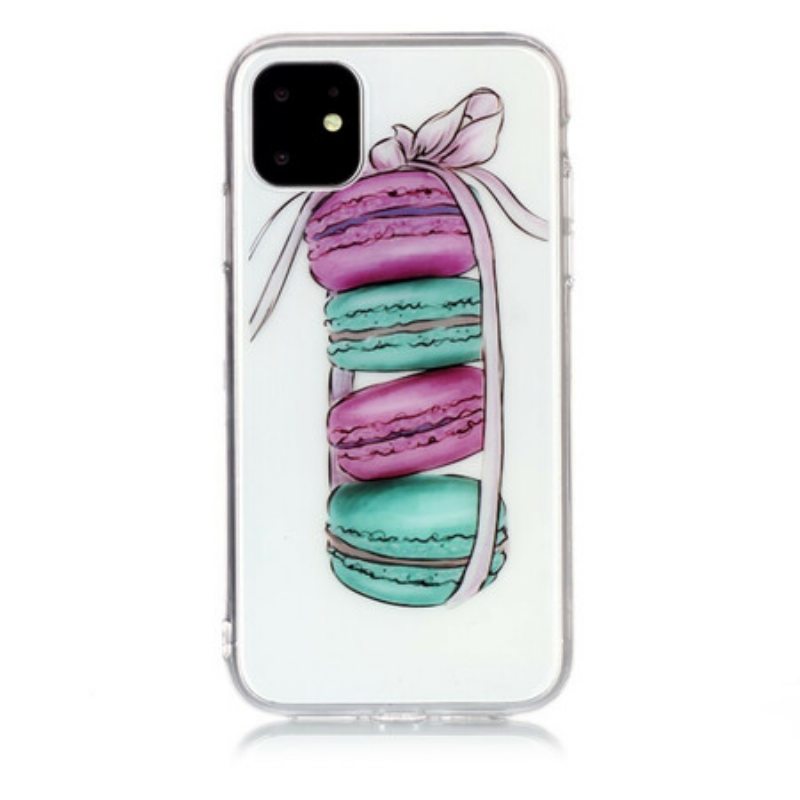 Kuori iPhone 11 Läpinäkyvät Gourmet Macaronit