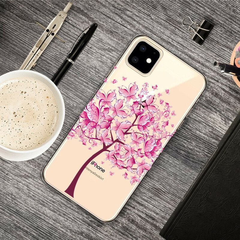 Kuori iPhone 11 Pinkki Puun Latva