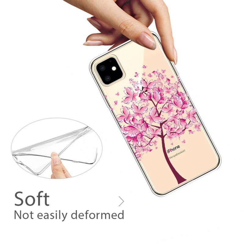 Kuori iPhone 11 Pinkki Puun Latva