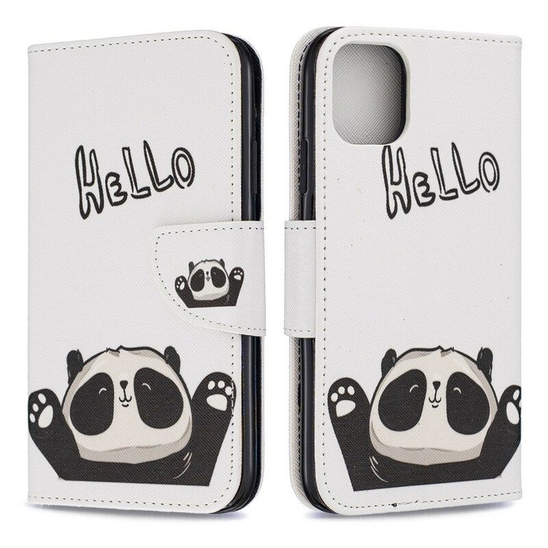 Nahkakotelo iPhone 11 Hei Panda