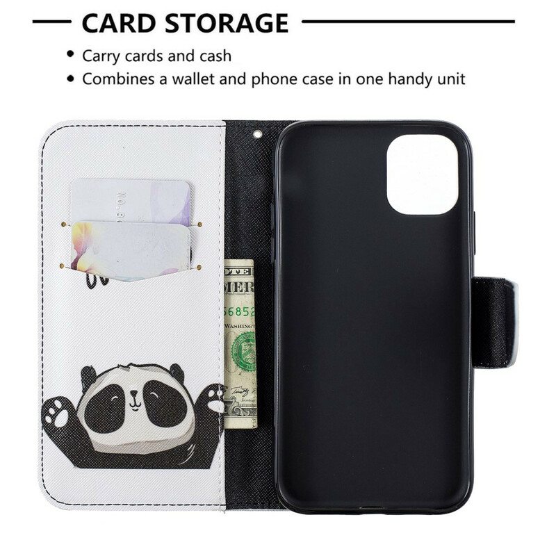 Nahkakotelo iPhone 11 Hei Panda