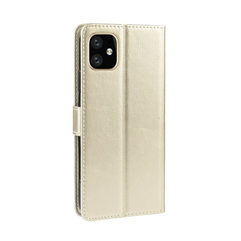 Nahkakotelo iPhone 11 Suojaketju Kuori Leather Effect Color Strappy