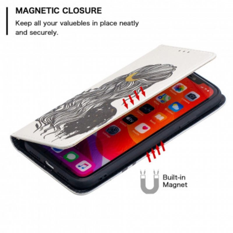 Puhelinkuoret iPhone 11 Kotelot Flip Kauniit Hiukset