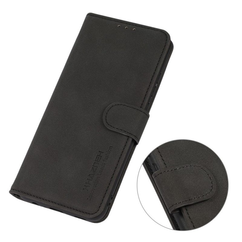 Flip Case Samsung Galaxy S22 Ultra 5G Khazneh Texture Leather Effect