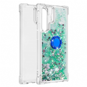 Kuori Samsung Galaxy S22 Ultra 5G Glitter Ring-kiinnike