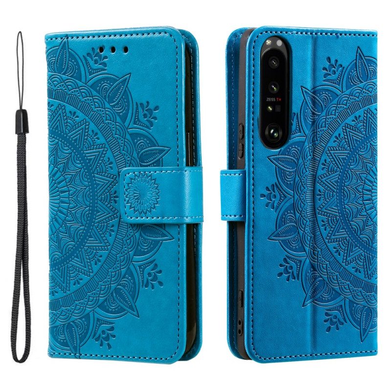 Kotelot Sony Xperia 1 Vi Mandala-aurinko Hihnalla Suojakuori