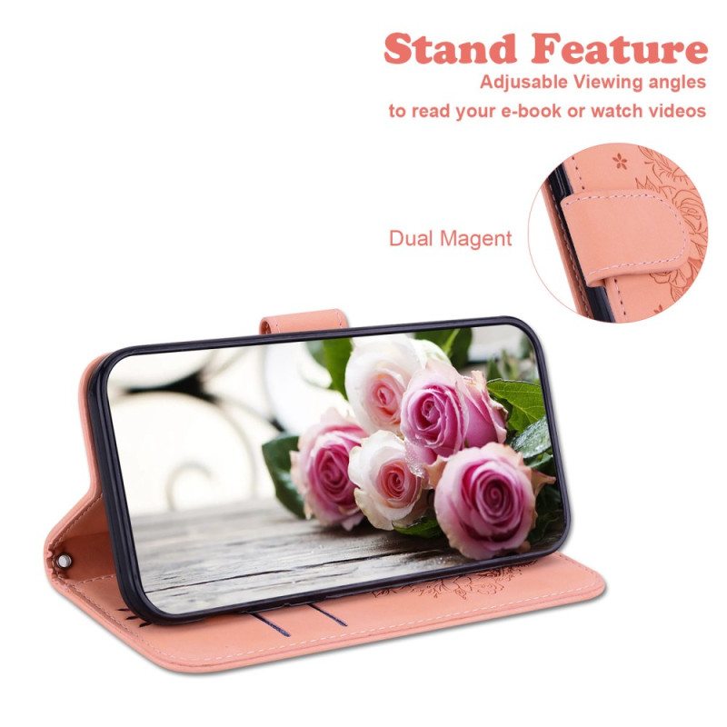 Kotelot Sony Xperia 1 Vi Strap Roses Suojakuori