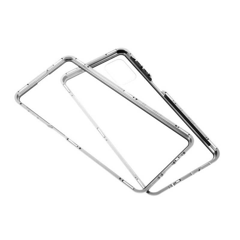 Case Samsung Galaxy M51 Metallireunat Ja Karkaistu Lasi