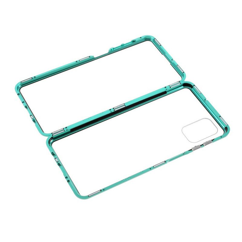 Case Samsung Galaxy M51 Metallireunat Ja Karkaistu Lasi