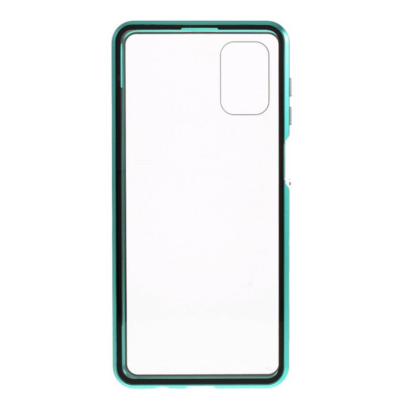 Case Samsung Galaxy M51 Metallireunat Ja Karkaistu Lasi