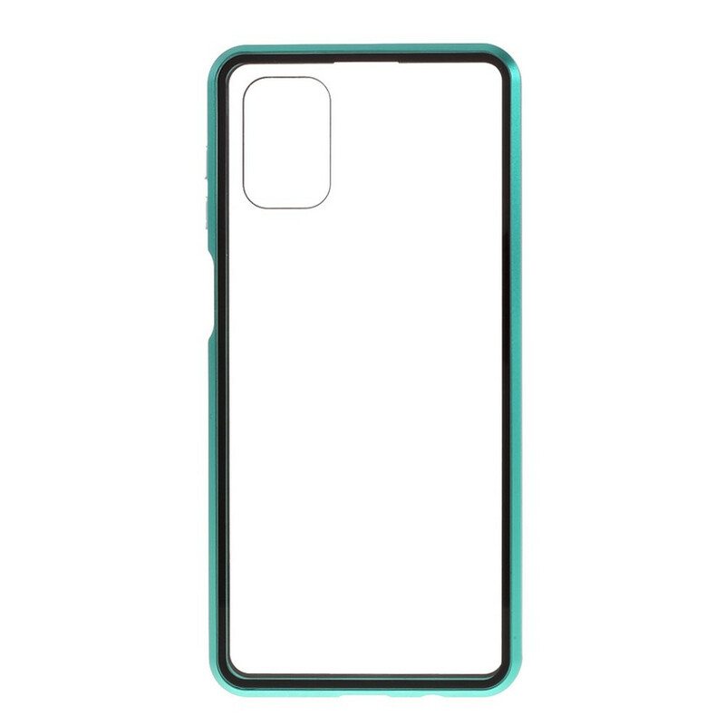 Case Samsung Galaxy M51 Metallireunat Ja Karkaistu Lasi