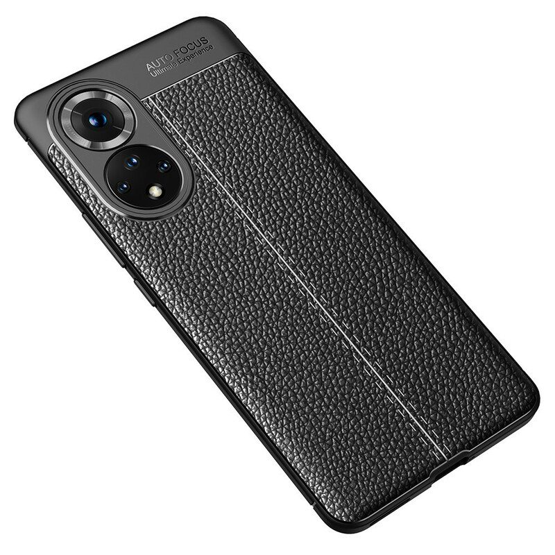 Case Huawei Nova 9 Kaksilinjainen Litsi-nahkaefekti