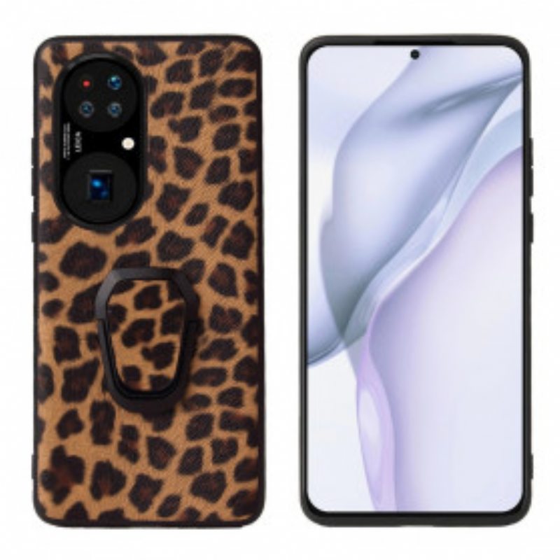 Case Huawei P50 Leopard-tyylinen Rengastuki