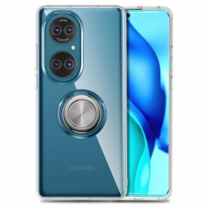 Kuori Huawei P50 Läpinäkyvä Yksinkertainen Metallisormus