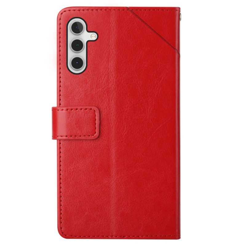 Flip Case Samsung Galaxy A13 5G / A04s Tyylikäs Nahkainen Geo Y -design