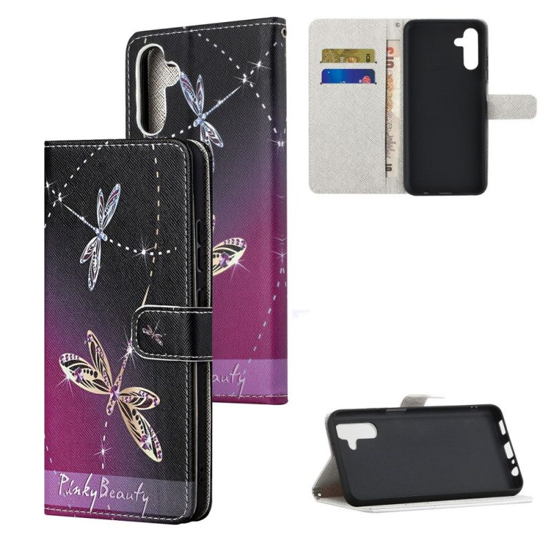 Kotelot Samsung Galaxy A13 5G / A04s Suojaketju Kuori Strappy Dragonflies