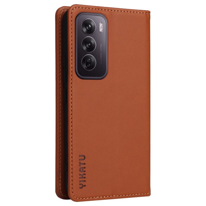 Nahkakotelo Oppo Reno 12 5g Yikatu Leather Style