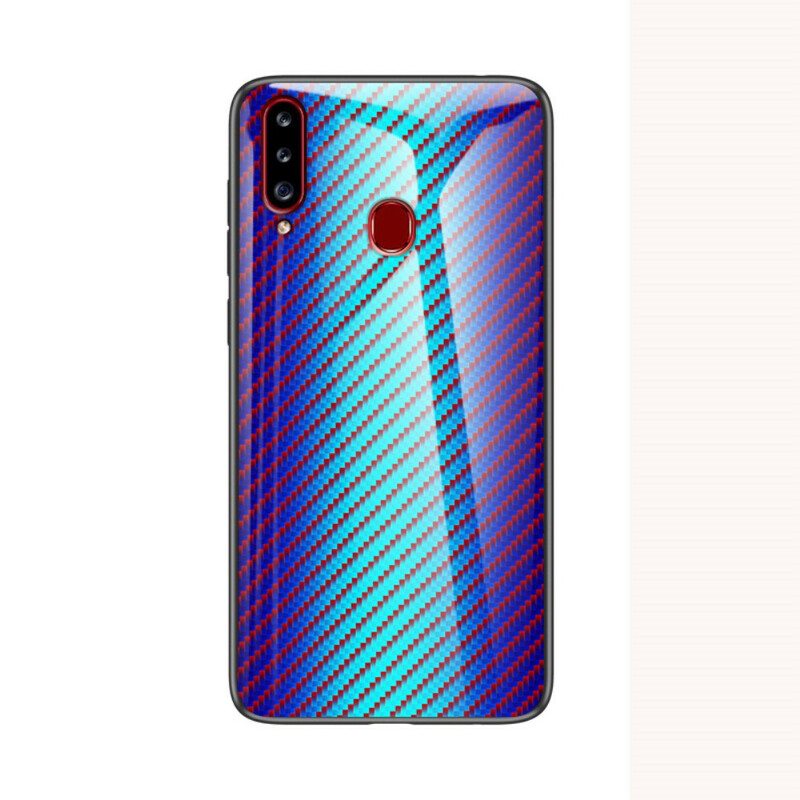 Kuori Samsung Galaxy A20s Karkaistua Hiilikuitulasia