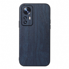 Case Xiaomi 12 Pro Tyylikäs Nahkainen Puuefekti