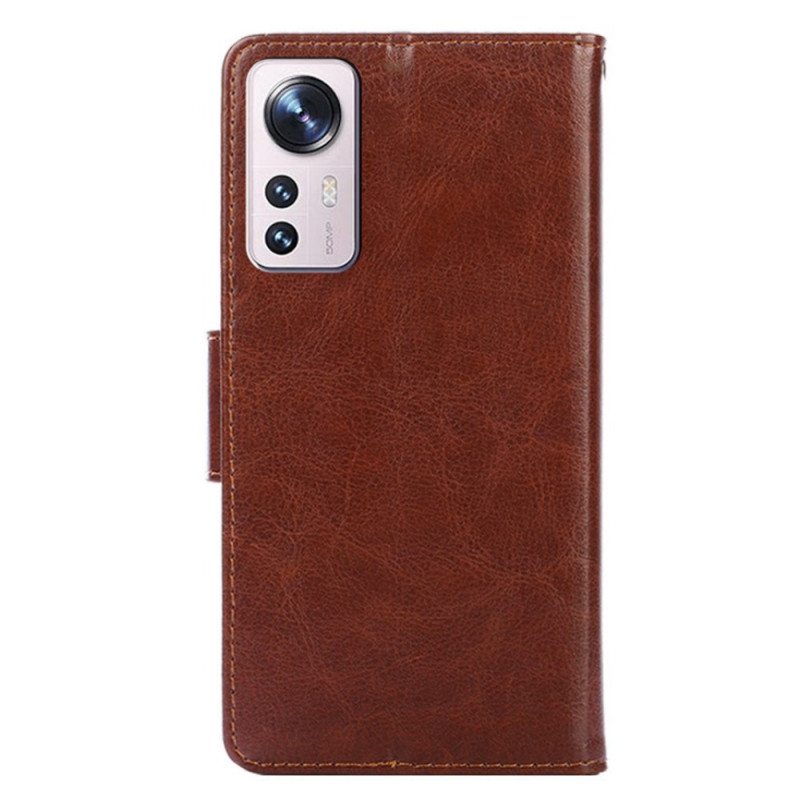 Flip Case Xiaomi 12 Pro Vintage Nahkatyyli