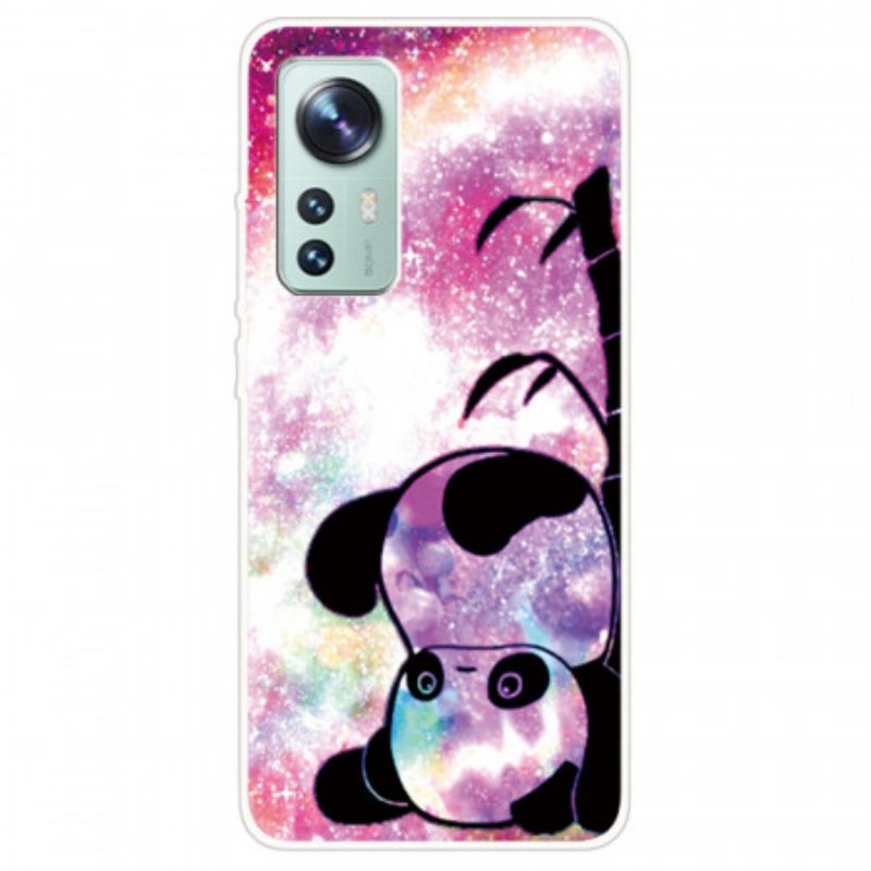 Kuori Xiaomi 12 Pro Silikoni Panda Ylösalaisin