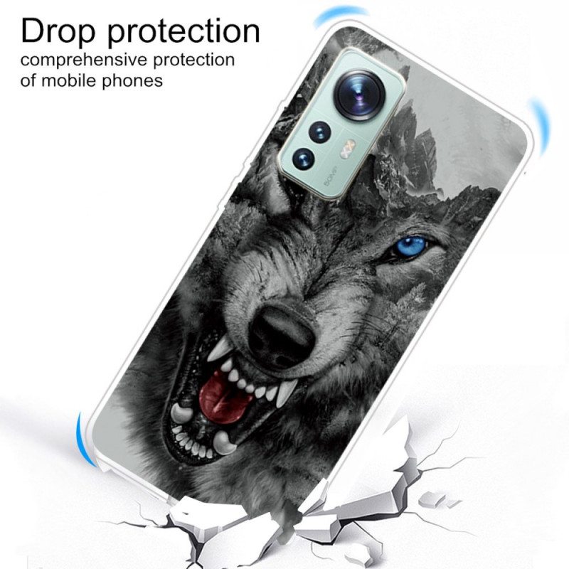 Kuori Xiaomi 12 Pro Silikoni Wolf