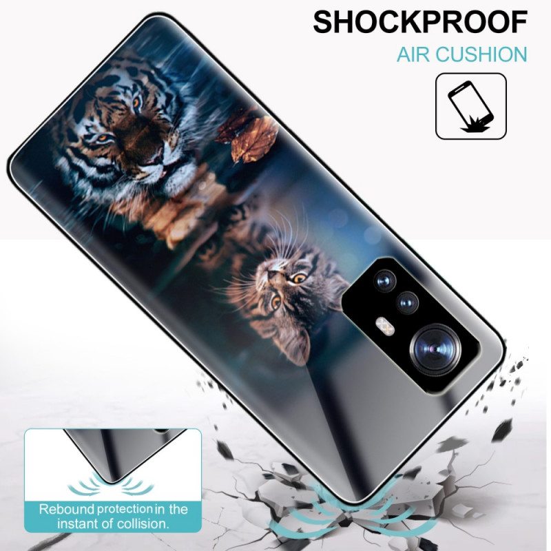 Kuori Xiaomi 12 Pro Watchful Cat Karkaistu Lasi