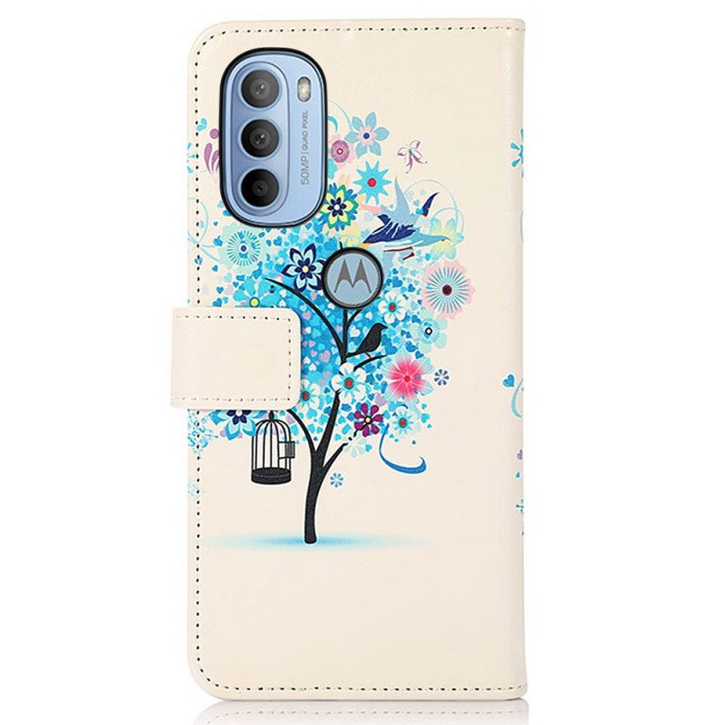 Flip Case Moto G41 / G31 Kukkiva Puu