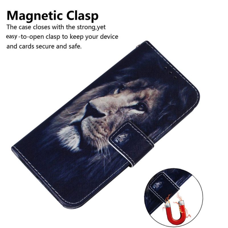 Flip Case Moto G41 / G31 Unelma-leijona