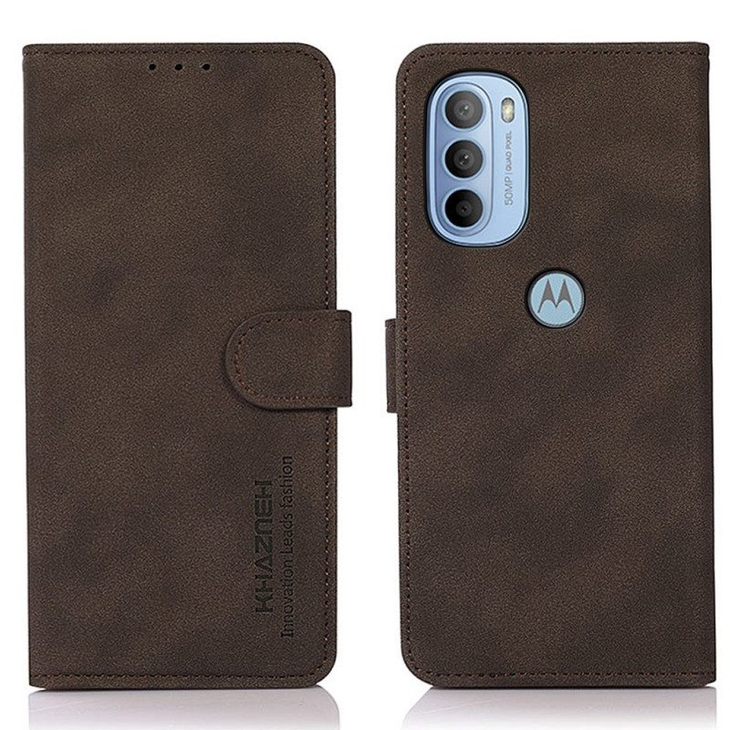 Kotelot Moto G41 / G31 Khazneh Fashion Leather Effect