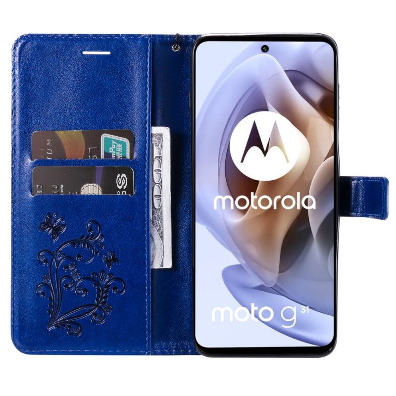 Kotelot Moto G41 / G31 Suojaketju Kuori Jättiläishihnaperhoset