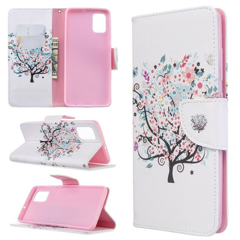 Flip Case Samsung Galaxy A51 Kukkiva Puu