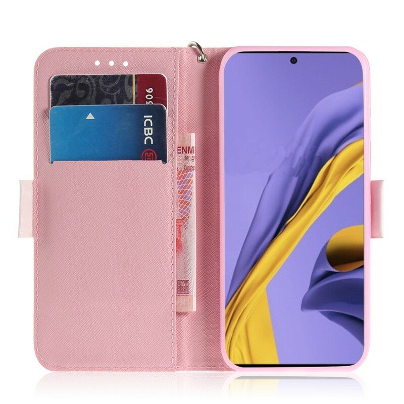 Flip Case Samsung Galaxy A51 Suojaketju Kuori Hihnallinen Pumppu