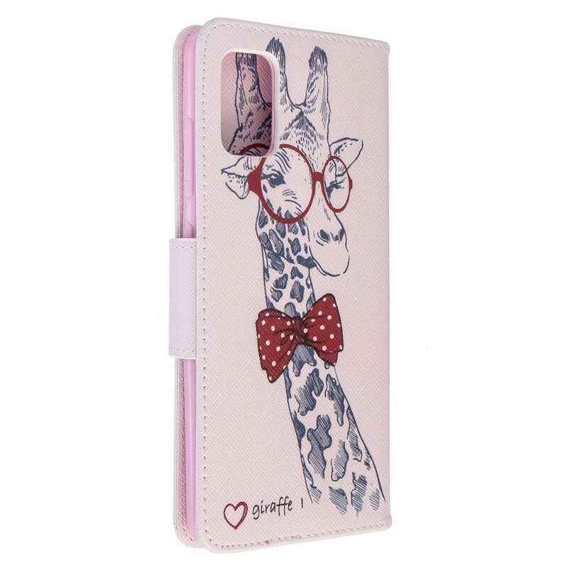 Flip Case Samsung Galaxy A51 Taitava Kirahvi